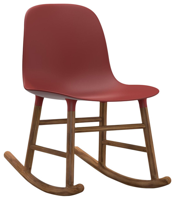 Form Rocking Chair, Form Red, Walnut