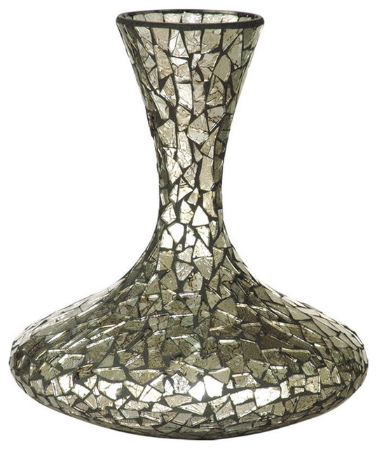 Silver 16-Inch Large Vase