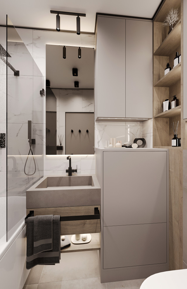 Дизайн ванной комнаты и кухни для молодой семьи