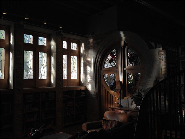 Art Deco Style Door With Stained Glass Abstract Iris Eclectic