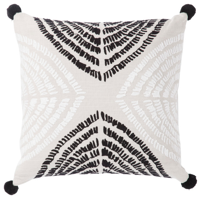 Nikki Chu by Jaipur Living Angelika Black/Silver Throw Pillow 22