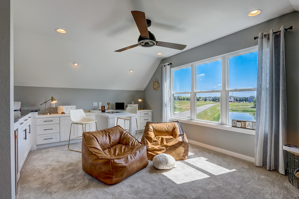 Transitional home design photo in Milwaukee
