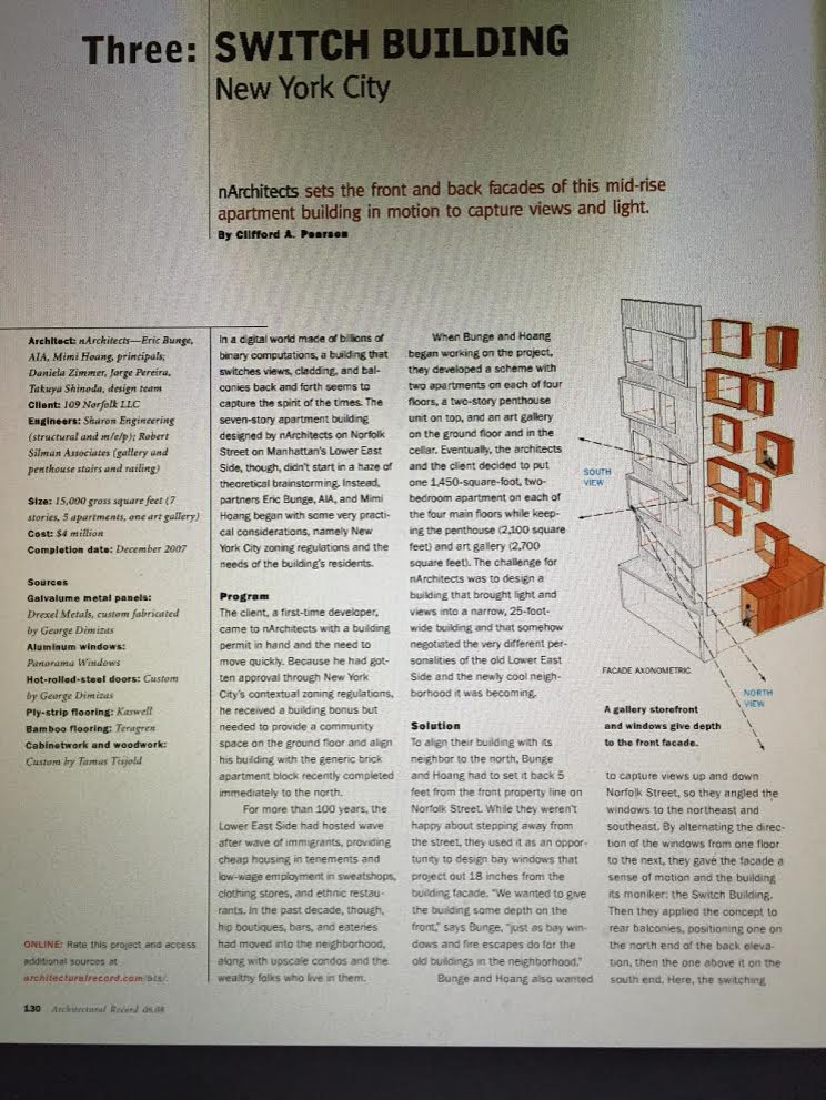 Architectural Record  Magazine, June 2008