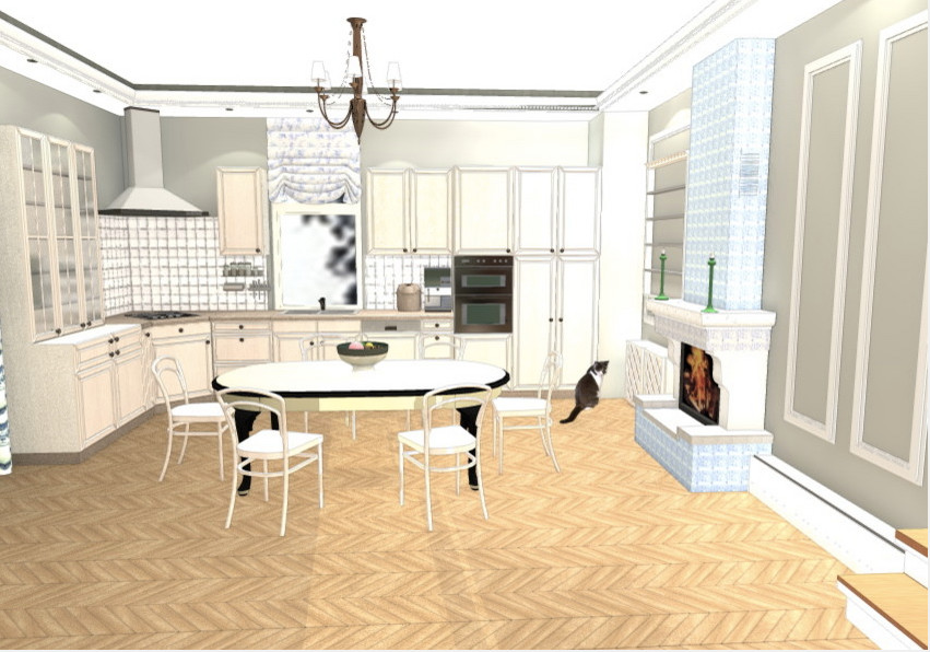 Загородный дом в стиле русской усадьбы