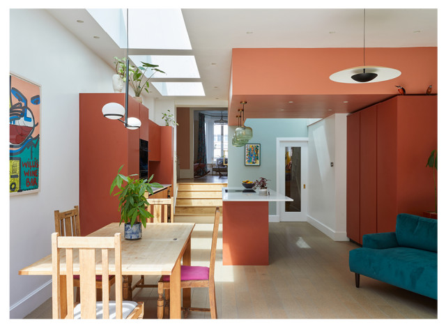 TWO STOREY REAR EXTENSION contemporary-dining-room