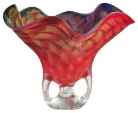 Dale Tiffany AV12392 Cinnabar Wave - 11.75" Decorative Vase