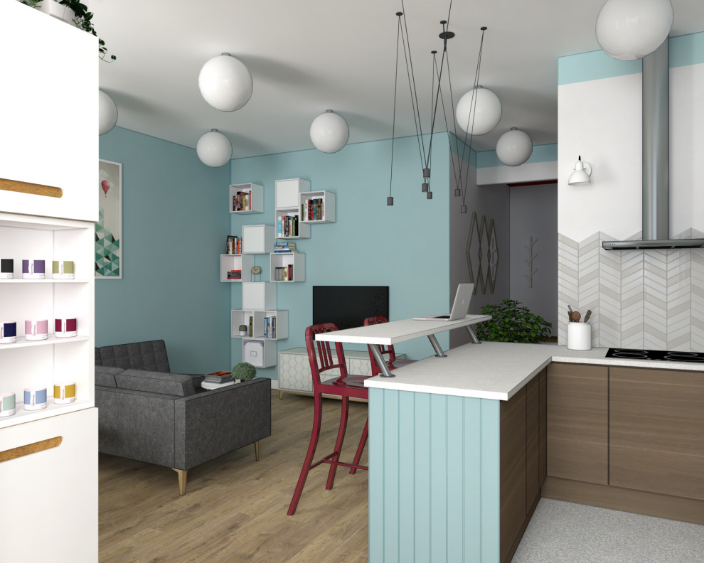 Интерьер с красными акцентами