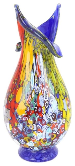 Vase soliflore en verre de Murano par Flavio Poli