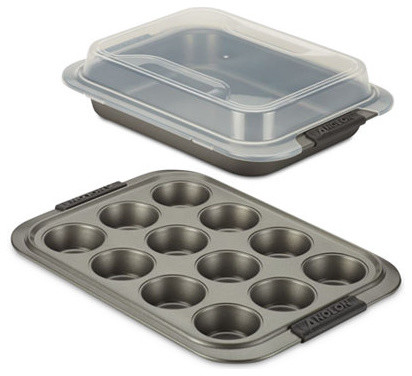 Nonstick Bakeware 3-Piece Bakeware Set With Shared Lid