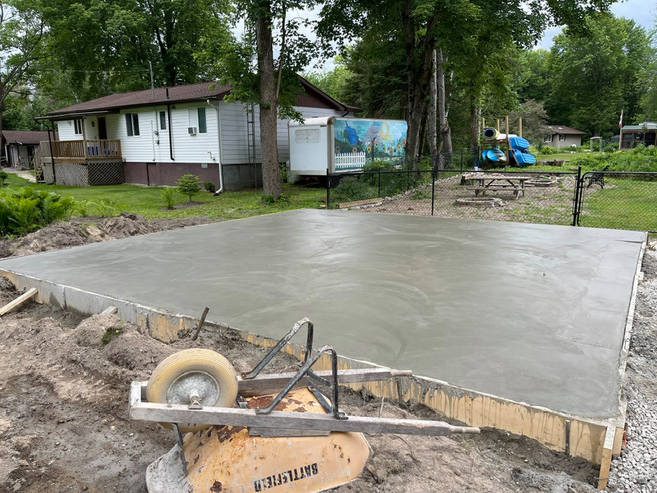 Garage Build Concrete Poured