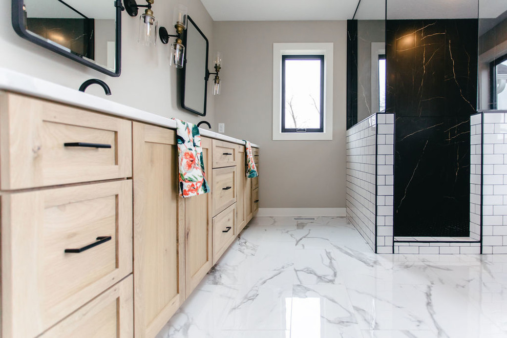 Black & White Master Bathroom Design - Minneapolis - by ...