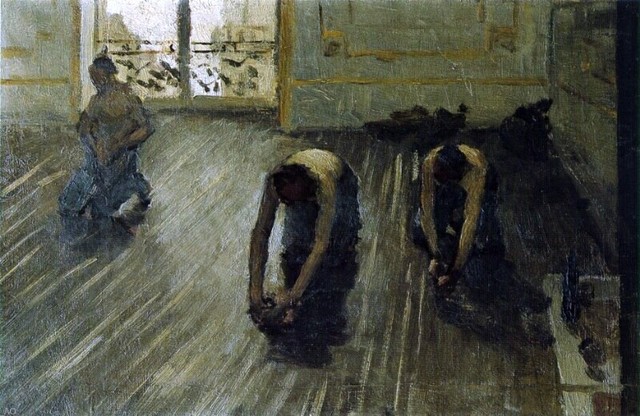 Gustave Caillebotte The Floor Scrapers Study Gallery Wrapped
