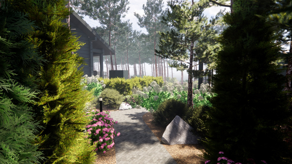 Вид на террасу с чаном от входа