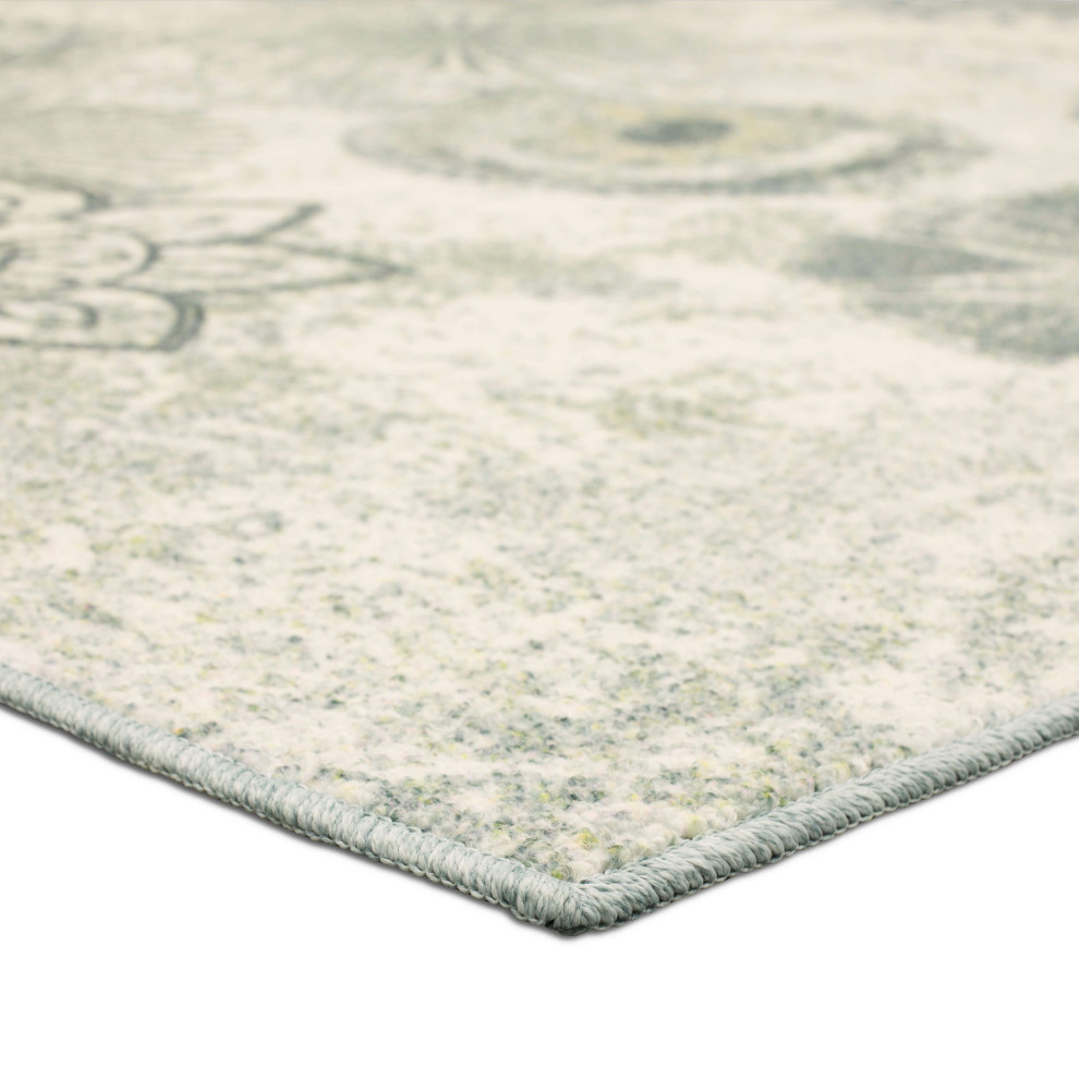 Alexa Medallion Multi Rug, 7' 6" x 10' Contemporary Area Rugs by