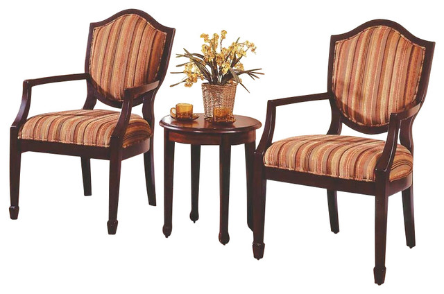 3-Piece Traditional Living Room Accent Chair Set ...