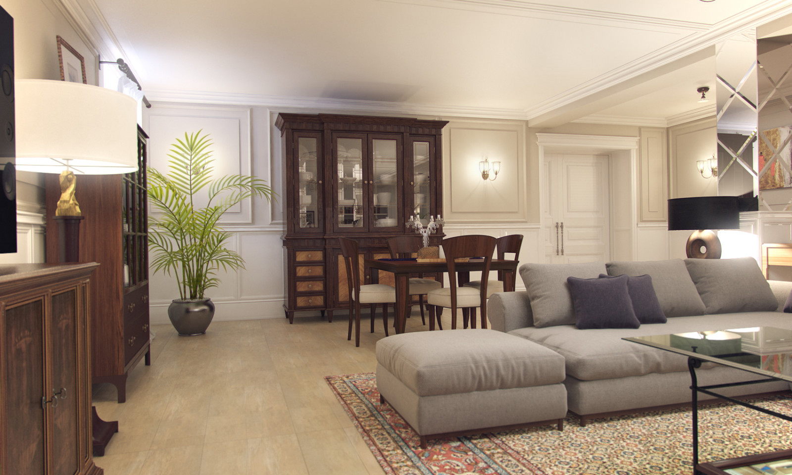 Гостиная на цоколе