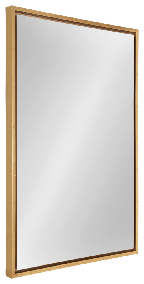 Evans Framed Floating Wall Mirror Transitional Bathroom Mirrors