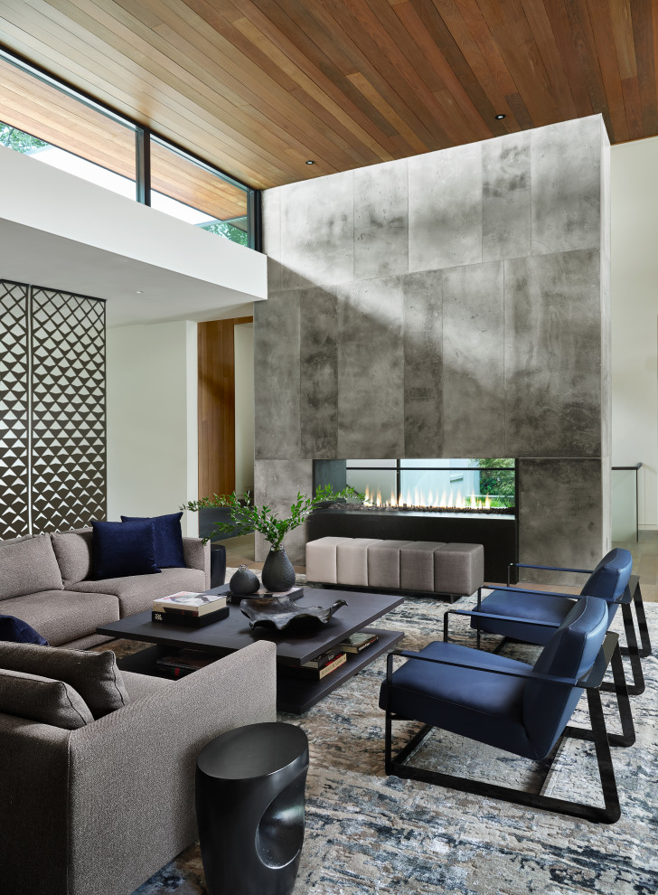 Inspiration for a contemporary living room remodel in Atlanta