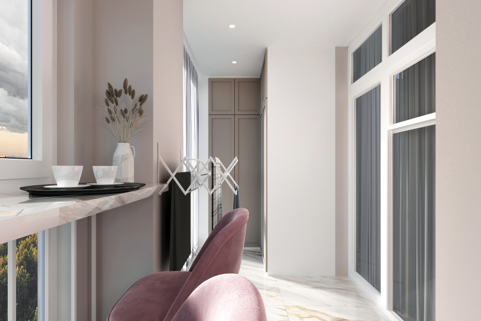 Лоджия с зоной хранения на стадии реализации