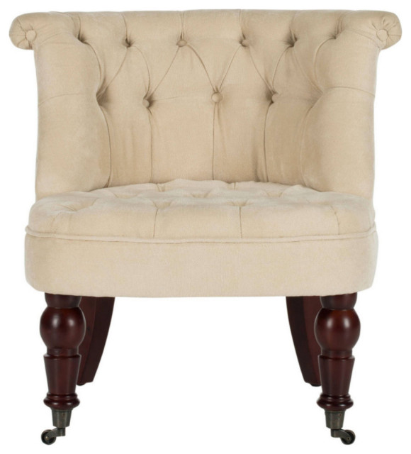 Roland Tufted Chair, Natural Cream