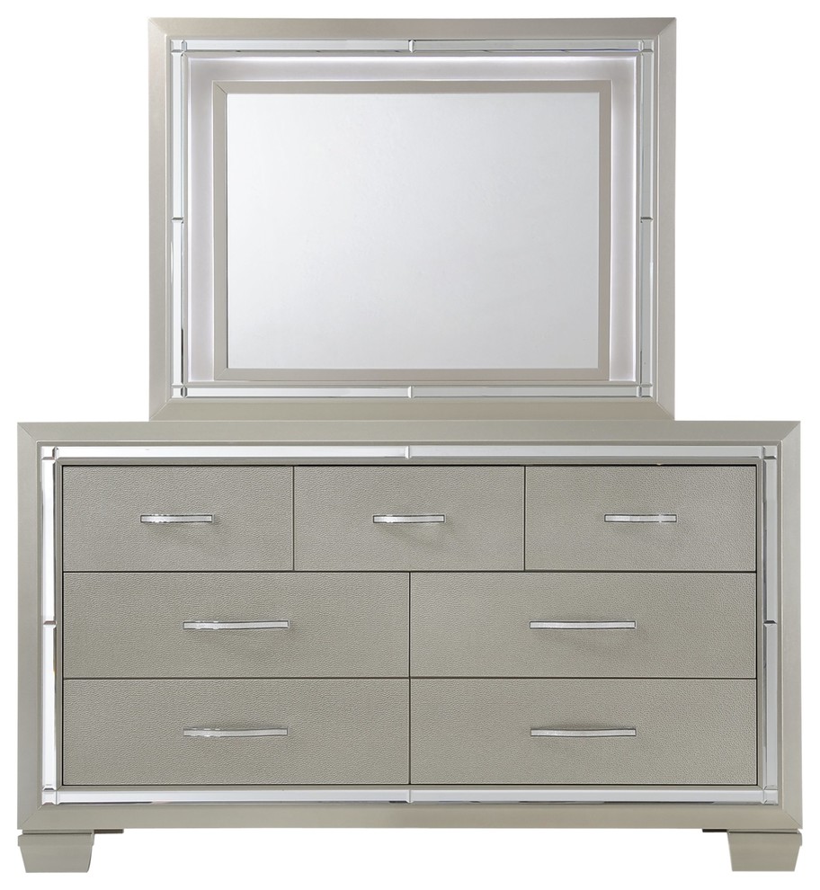Glamour Dresser and Mirror Transitional Dressers by Picket House