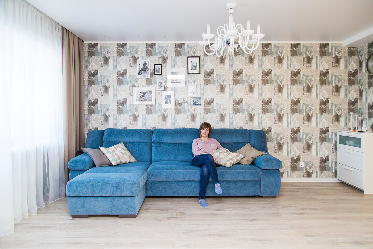 Интерьер кухни-гостиной в современном стиле