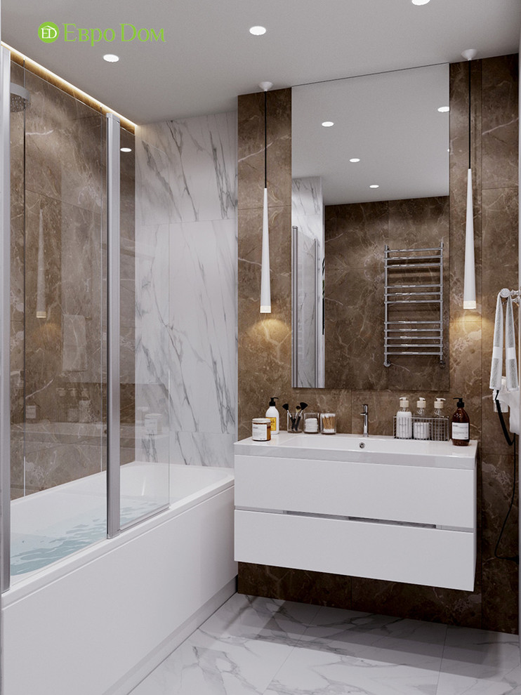 Дизайн интерьера 2-комнатной квартиры 63 кв. м в современном стиле