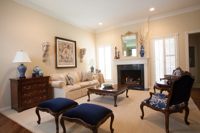 British Colonial Traditional Living Room Houston By