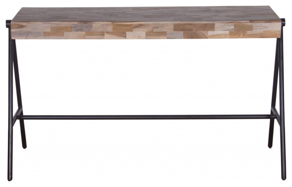 16"x48"x30" Multi Wood Metal Console Wood Industrial Console Tables