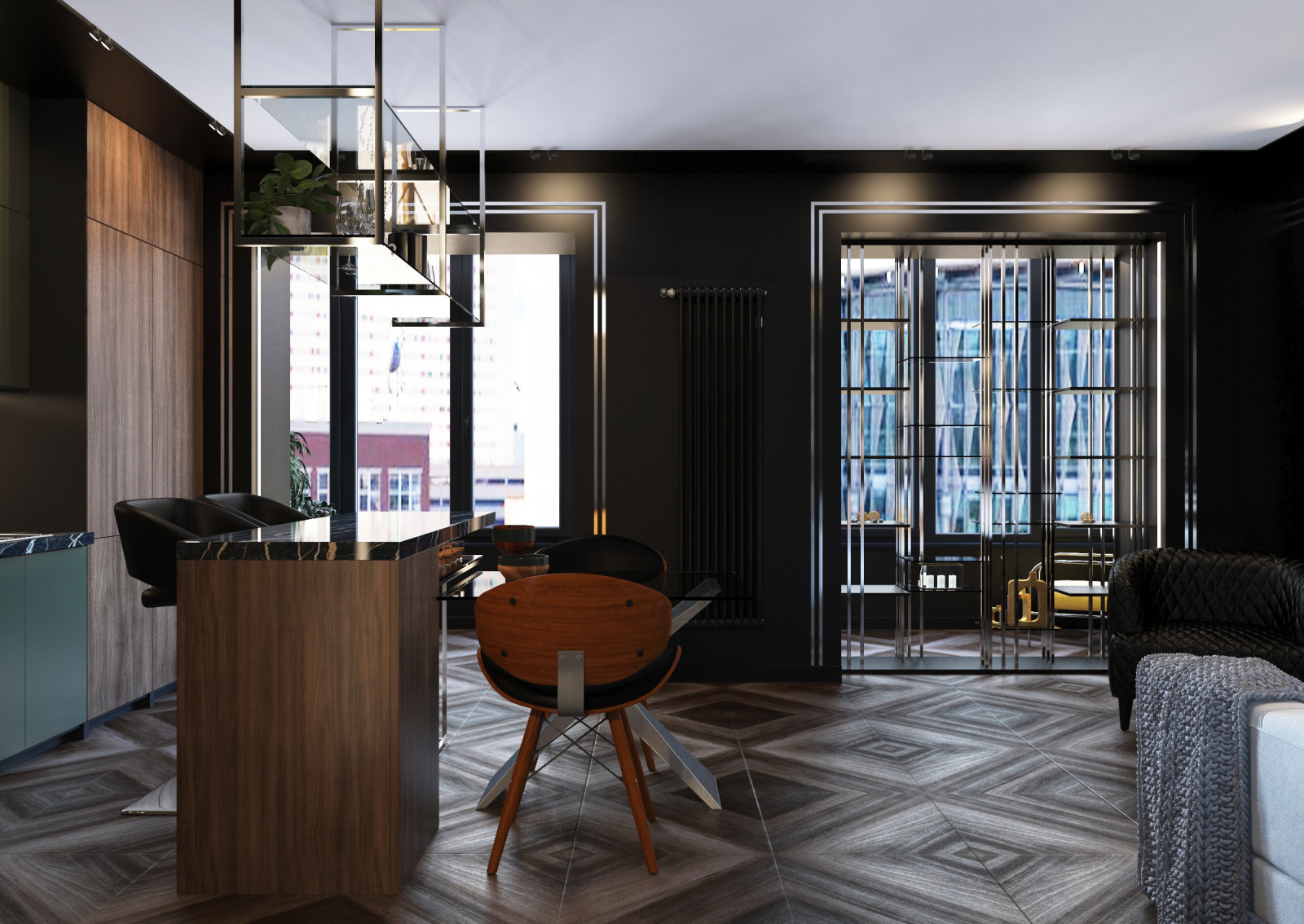 Дизайн интерьера двух комнатной квартиры. Гостиная. Краснодарский край