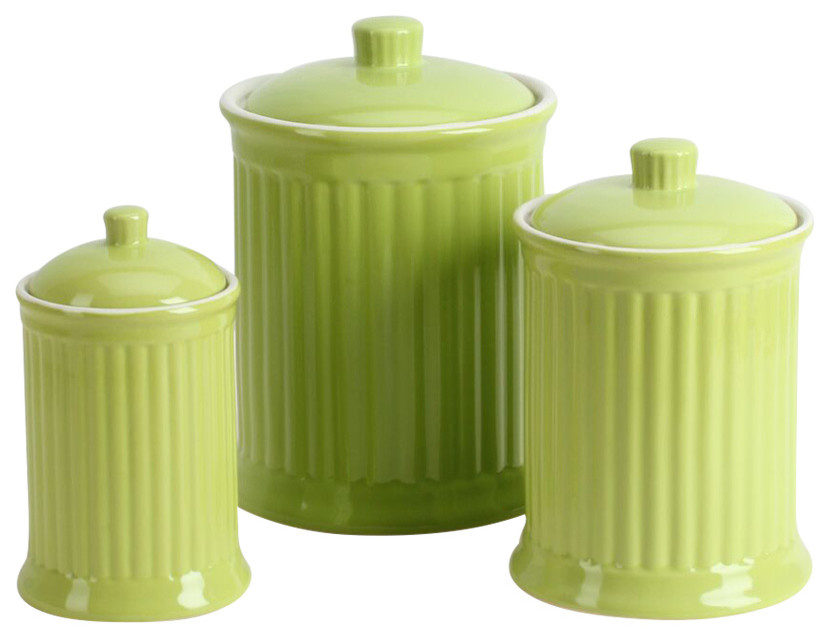 Simsbury 3 Piece Canisters Set Contemporary Kitchen Canisters