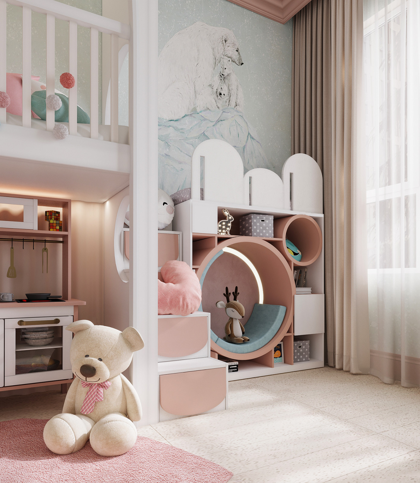 Cute bedroom for a girl