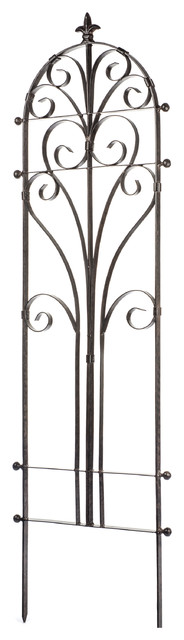 Italian Iron Garden Trellis, Metal Lawn Decor, Heavy Scroll Iron ...