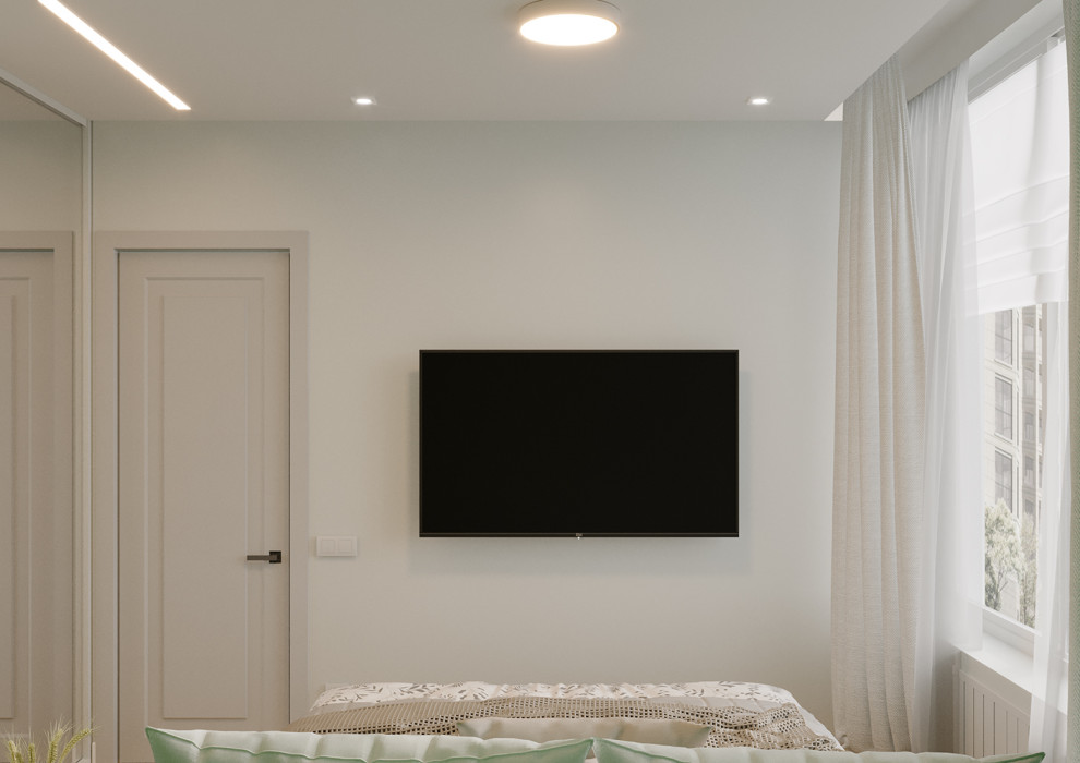 Евро однокомнатная квартира с яркими акцентами в ЖК Атмосфера