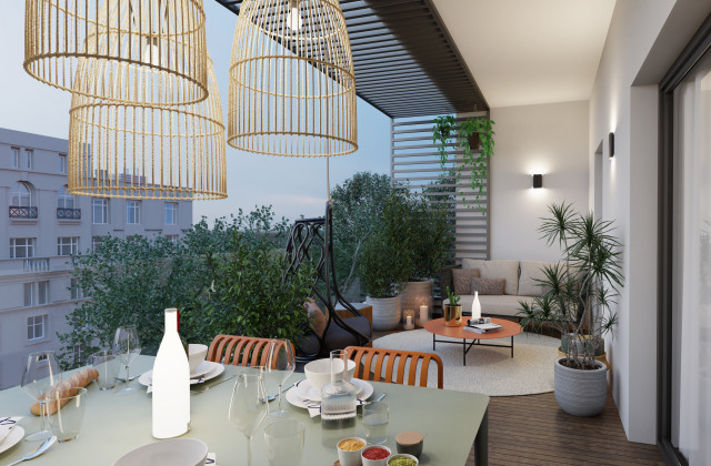 LOGGIA - BORDEAUX contemporary-balcony