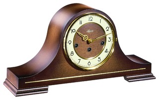 Wooden Tambour Mantel Clock
