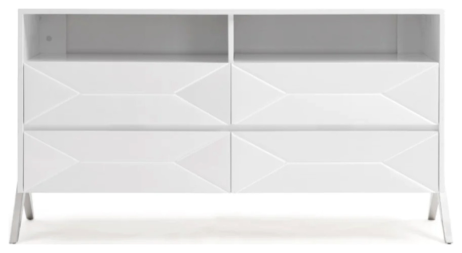 Helena Modern White Dresser Contemporary Dressers by Rustic Home