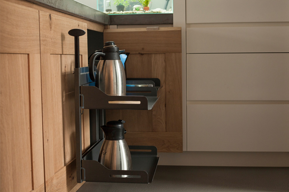Inspiration for a rustic kitchen remodel in Amsterdam