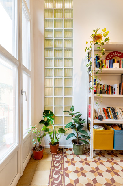 Cementine e resina eclectic-family-room