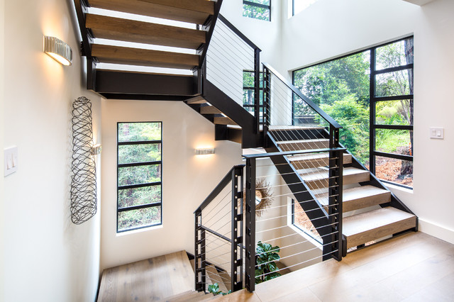 Residence, Mill Valley, California minimalistisch-treppen