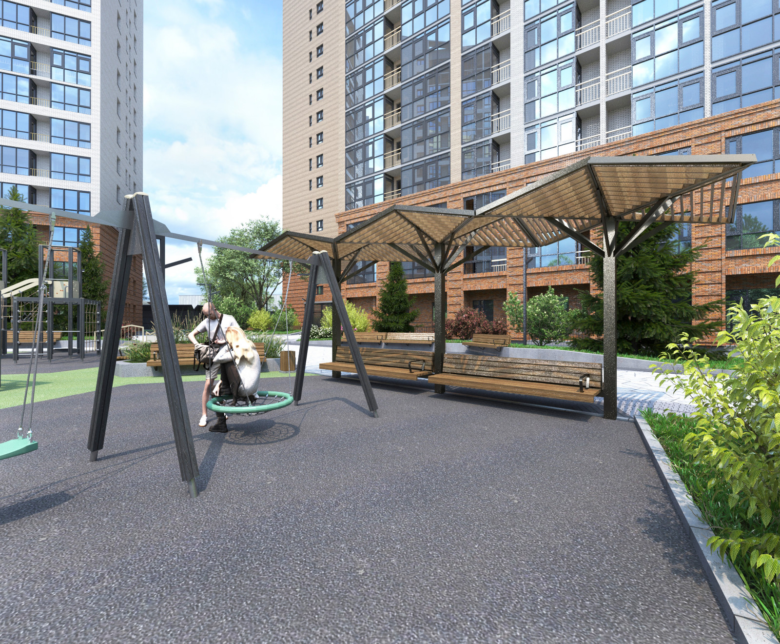 Благоустройство ЖК "НОРМАНДИЯ НЕМАН", СК "СТРИЖИ", Новосибирск