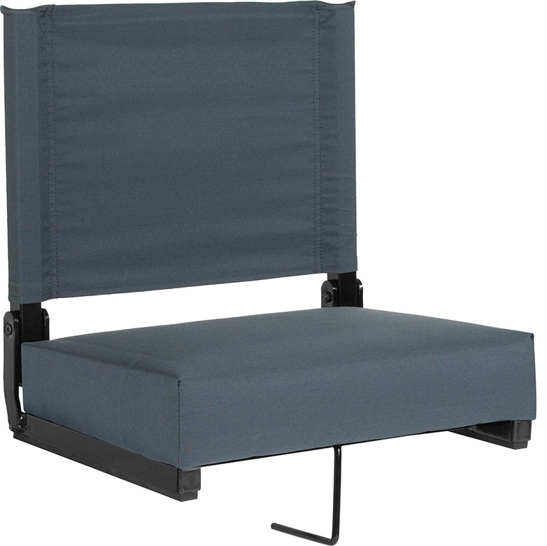 Grandstand Comfort Seats by Flash with UltraPadded Seat in Dark Blue