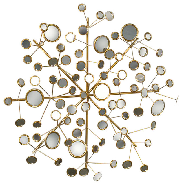 Snowflake Multi Facet Mirror Wall Art Contemporary Mirrors Snowflake Multi Facet Mirror Wall Art