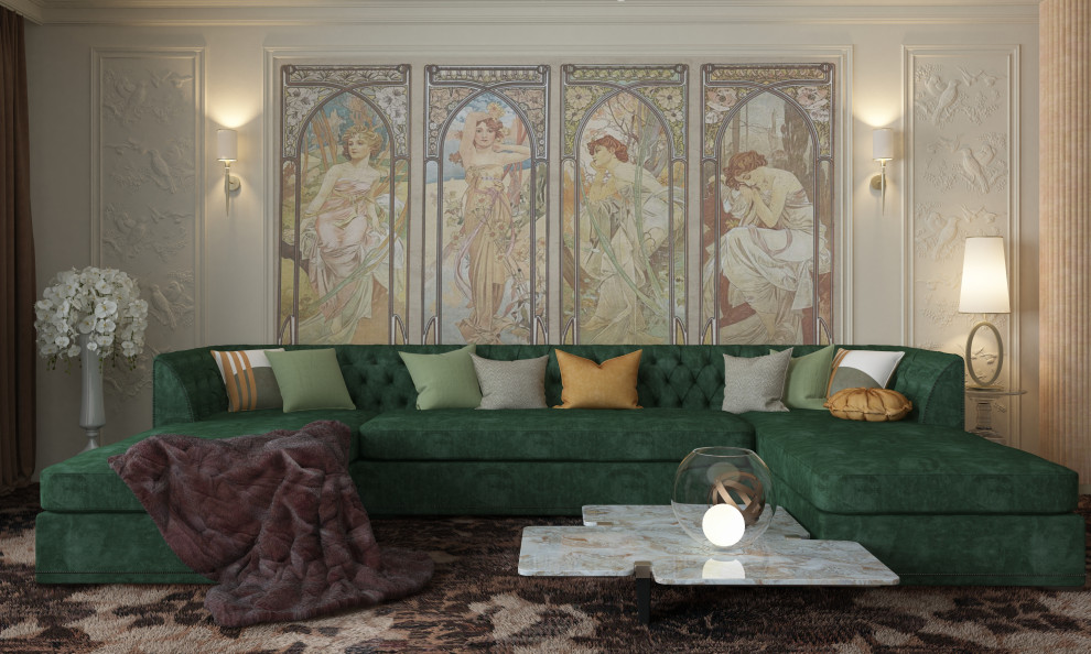 Интерьер гостиной в трех вариантах