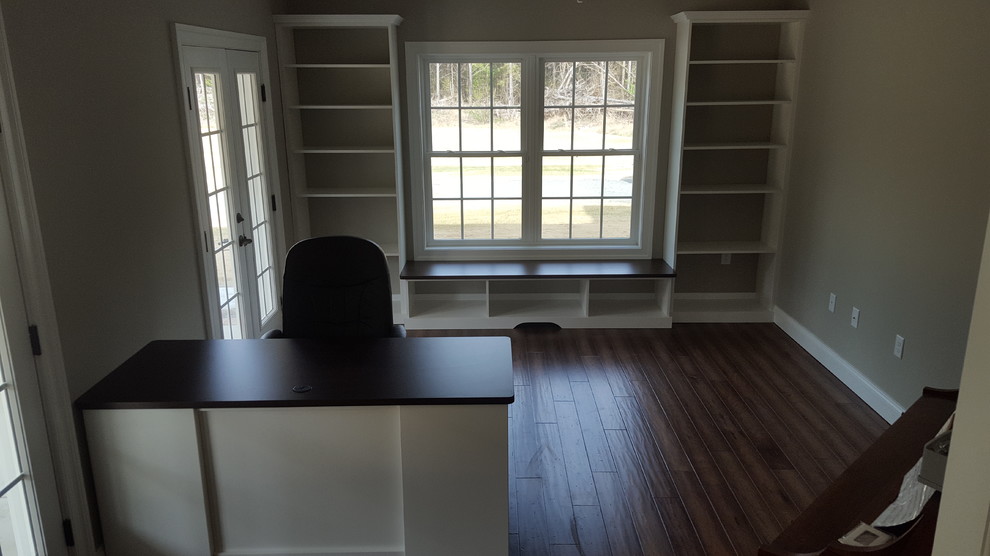 Transitional home office in Charlotte.