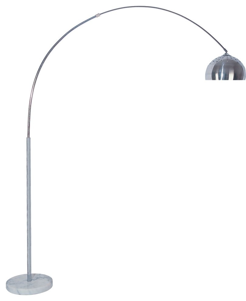 Floor Lamp, Brushed Silver