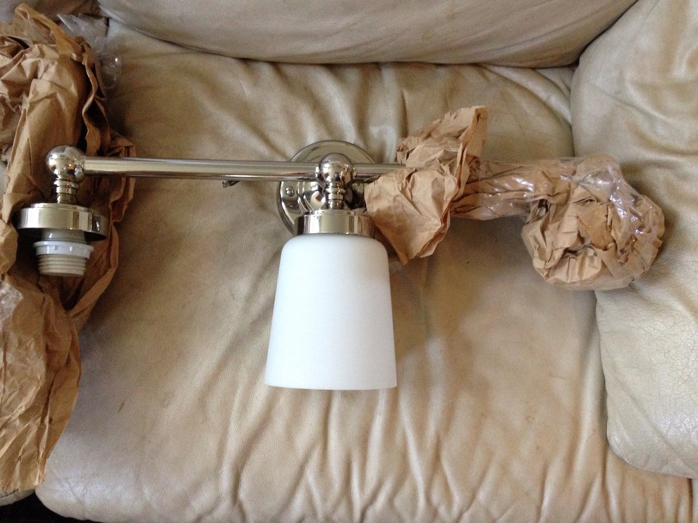 How high above mirror to mount light bar?