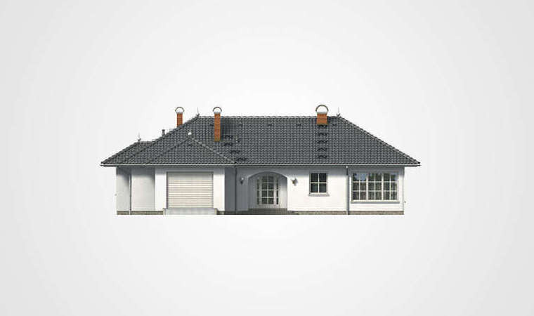 Проект одноэтажного дома с гаражом - 154 кв.м. (3 просторные спальни).