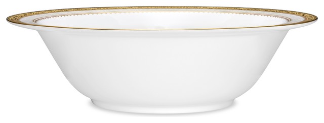 Noritake Odessa Gold Round Serving Bowl Traditional Serving And Salad Bowls By Unique Gifts