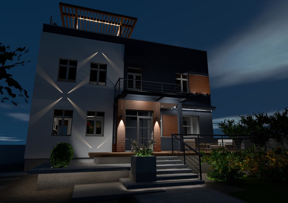 Реконструкция дома в городской среде. Екатеринбург.